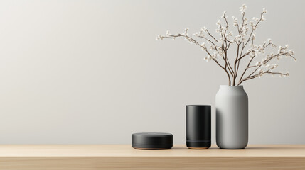 Smart Home Setup with Connected Devices in Modern Design