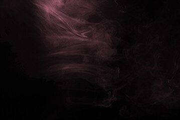 Green and pink steam on a black background.