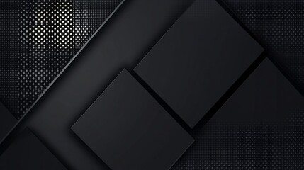 A black background with squares of different sizes