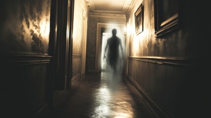 Ghost in a Historic Hallway