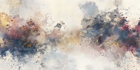 Abstract background featuring a blend of watercolor splashes in soft, muted colors, providing an artistic and elegant touch