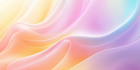 Obraz premium Elegant pastel waves, gentle flowing abstract background with light, soft gradient colors texture, fluid smooth forms soothing design concept