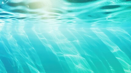 Obraz premium Turquoise water ripples with soothing textures, creating a calming scene that evokes the essence of tranquility and nature.