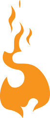 flame fire symbol icon flat illustration design