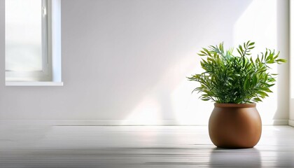 plant in a interior on white background
