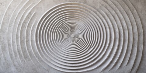 Obraz premium Birdâ€™s-eye view of concentric circle patterns fading out, giving a sense of infinite depth and subtle elegance