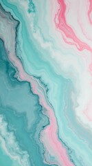 Delicate swirls of teal, pink, and white create a mesmerizing marble effect.