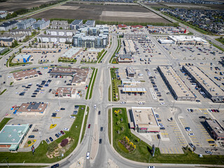 Aerial Drone View of Erindale Neighborhood in Saskatoon, Saskatchewan