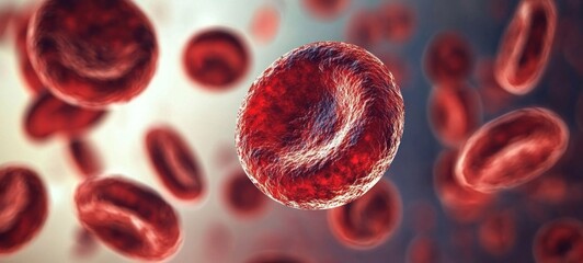 Microscopic View of Red Blood Cells: A Detailed Look into Human Biology
