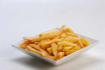 Porção de mandioca frita