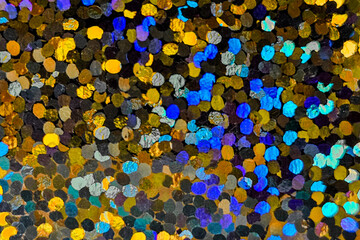 macro bling reflective sequins holographic mosaic colorful shiny decorative party bokeh light reflective background