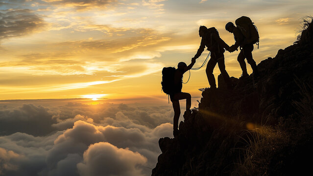 Konzept Zusammenarbeit - Gemeinsam als Team erfolgreich sein und Ziele erreichen