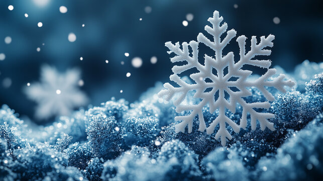 A corporate flyer for a virtual New Year’s party with snowflake graphics and RSVP instructions