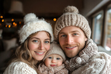 Obraz premium Joyful Family Time During Christmas Celebration