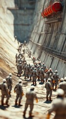 Nuclear Power Plant Workers at Work Generative AI