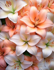 Obraz premium Fresh Lily flower pattern texture background