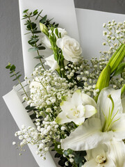 wedding bouquet on the table