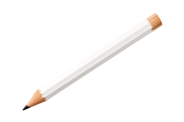 a white pencil isolated on transparent background