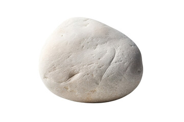 A white stone isolated on transparent background