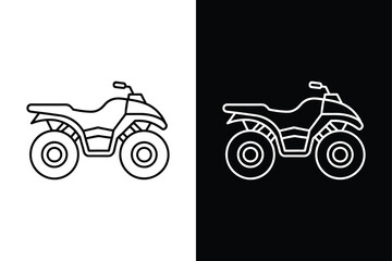 Fototapeta premium Quad bike or atv icon on White Background Vector Art Illustration on white background.