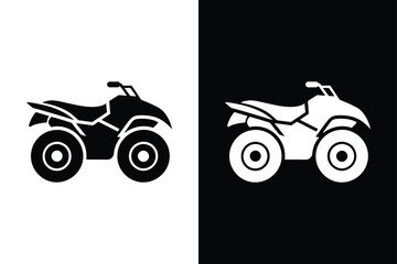 Quad bike or atv icon on White Background Vector Art Illustration on white background. © MONI