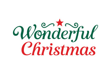 lettering Wonderful Christmas