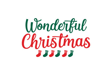 lettering Wonderful Christmas