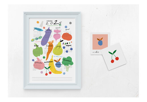Creative Wall Calendar 2025 Layout