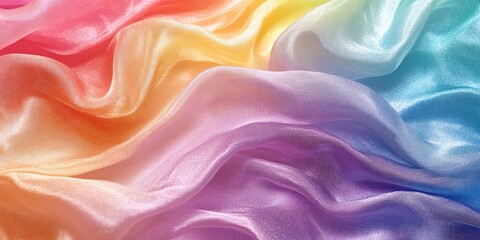 Obraz premium Pastel holographic foil texture with iridescent colors