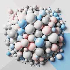 3d render of molecule structure 