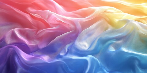 Obraz premium Pastel holographic foil texture with iridescent colors