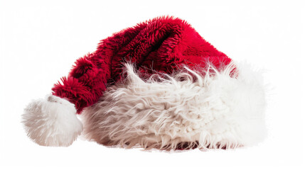 Classic Santa Hat on White Background