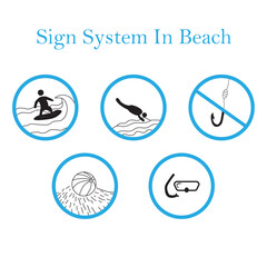 sign System in beach