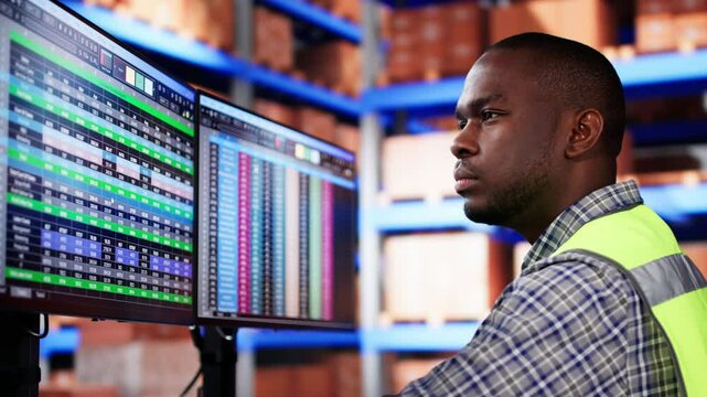 Warehouse Inventory Management On Computer