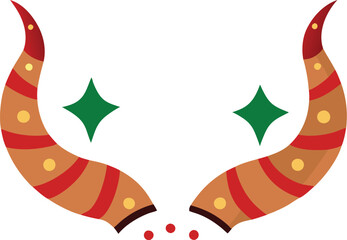 Festive horns vector illustration