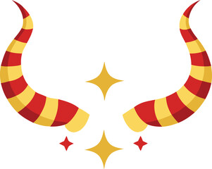 Festive horns vector illustration