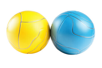 Blue And Yellow Volleyball Isolated On Transparent Background