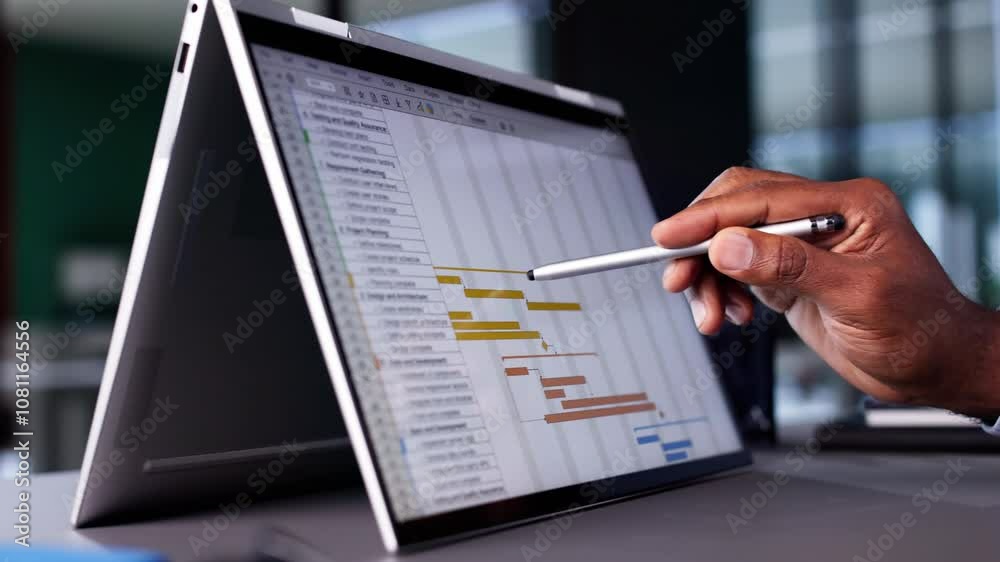 Poster digital gantt project control software