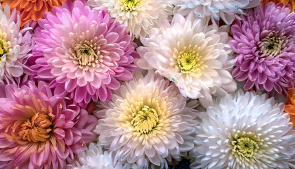 Fresh Chrysanthemum flower pattern texture background