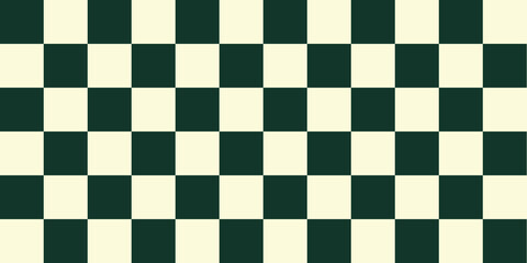 Minimalist Neutral Checkered Seamless Green Beige Vector Art