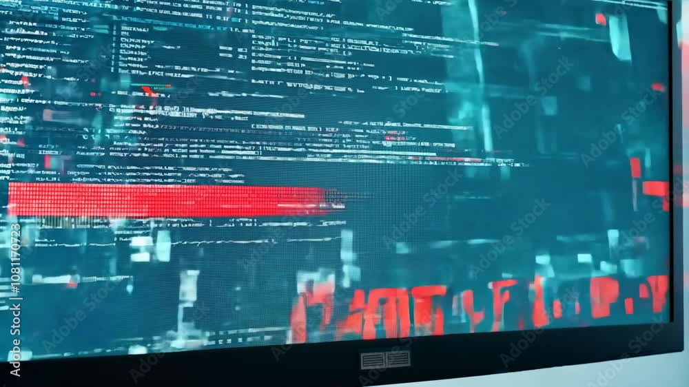 Poster computer software errors and glitches displayed on a server log generative ai