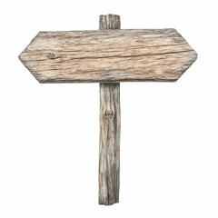 Rustic Wooden Signpost - Blank Arrow Sign, wood sign, blank sign, empty sign, rustic sign, weathered sign