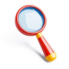 3D Magnifying Glass Icon for Web Search