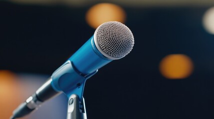 Fototapeta premium Muted Microphone Symbolizing Censorship and Control in Politics