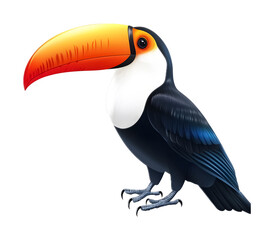 Fototapeta premium Toucan bird on a transparent background. isolated background.