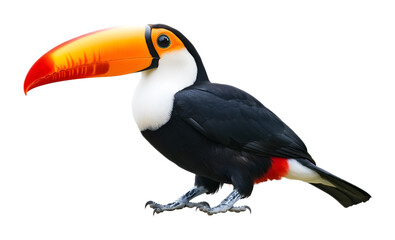 Toucan bird on a transparent background. isolated background.
