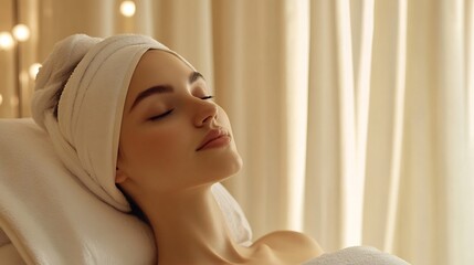 Fototapeta premium Luxury spa offering a variety of skincare and relaxation treatments including facials and massages