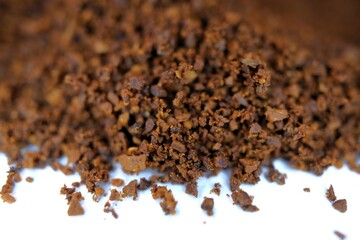 Close-Up of Fresh Coffee Grounds