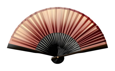 Traditional hand fan isolated on a transparent background