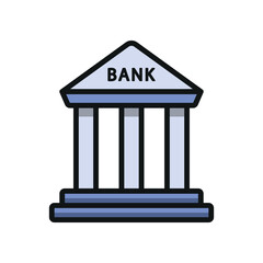 Bank building icon vector design templates simple and modern